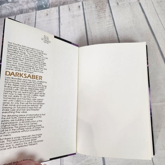 Star Wars Dark Saber Vintage 1995 Hardcover Book By Kevin Anderson - Picture 7 of 13